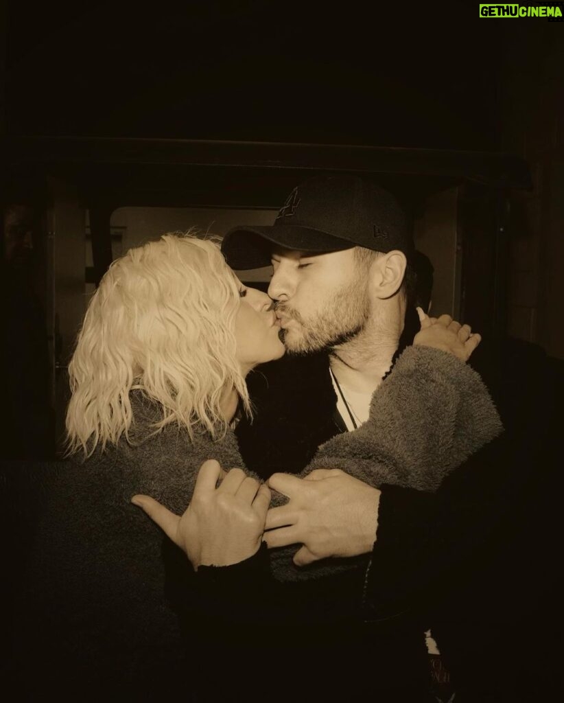 Christina Aguilera Instagram - 14 Valentines spent together this 14th, today❣️ Love riding out life’s adventures w/ you by my side💋