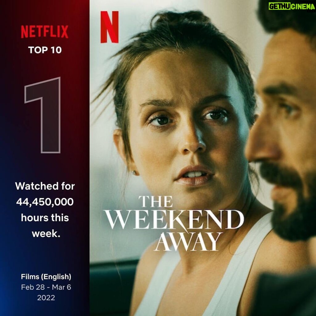 Christina Wolfe Instagram - The Weekend Away was officially the #1 film around the world on @netflix ! 🕺