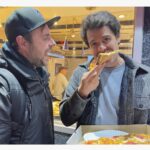 Christina Wolfe Instagram – New York ft Drew, Chris, comedy, Broadway, pasta and a pinstripe blazer New York, New York