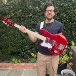 Christopher Mintz-Plasse Instagram - MY FIRST CUSTOM BASS BBS!! I have been playing right handed basses upside down for forever now, until I got linked up with the legend Viv over at @wilcockbasses - He made me a left handed body, with a right handed neck, E string on the bottom (as the lord intended) Now I’ll never stress about turning the volume knob down low during a live show. Cannot wait to rip this live with @colorvisionmusic and @benkweller !!! And the tone is warm n’ delicious. A dream bass PS thanks to the other lègè @timlefev for the introoo