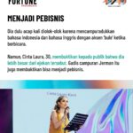 Cinta Laura Kiehl Instagram - Dia dulu acap kali diolok-olok karena mencampuradukkan bahasa Indonesia dan bahasa Inggris dengan aksen ‘bule’ ketika berbicara. Namun, Cinta Laura Kiehl, membuktikan kepada publik bahwa dia lebih besar dari ejekan tersebut. Sebagian besar sosok pada daftar 40 Under 40 ini, bersama pemimpin perusahaan terbaik Indonesia akan hadir dan berbagi ilmu dalam acara FORTUNE Indonesia Summit 2024 yang akan diselenggarakan pada 7 Maret 2024 di The Tribrata Darmawangsa, Jakarta. Majalah FORTUNE Indonesia bisa didapatkan melalui official store kami di Tokopedia atau toko buku Gramedia dan Periplus Bookstore. Dapatkan pula E-Magazine FORTUNE Indonesia melalui Gramedia Digital. Informasi lebih lanjut, hubungi kami melalui hello@fortuneidn.com atau 0821-1111-9442. #FORTUNEIndonesia #IDNMedia #DemocratizeInformation #FORTUNEIndonesia40under40 #CintaLauraKiehl