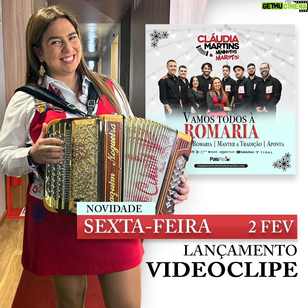 Cláudia Martins - 315 Likes - Estamos empolgados em anunciar uma grande novidade! 🥰
No próximo dia 2 de fevereiro, sexta-feira, iremos lançar o nosso tão esperado EP e videoclipe. 🎼🎬 Fiquem atentos! 🥰
@editorapaisreal
#CláudiaMartins #MinhotosMarotos #portugal #Ep #Vamostodosaromaria #musica #desgarrada.