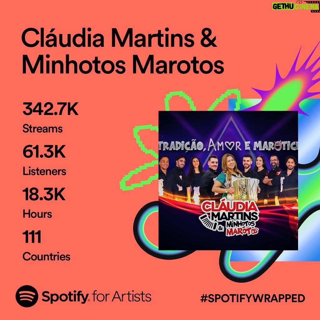 Cláudia Martins Instagram - Gostaria de expressar o meu sincero agradecimento a todos os que têm ouvido o nosso álbum mais recente no Spotify e aos emigrantes espalhados pelo mundo ❤️ O vosso apoio e dedicação significam muito para nós. Obrigado por fazerem parte desta jornada musical 😘 #spotify #claudiamartinseminhotosmarotos #claudiamartins #emigrantes #minhotosmarotos