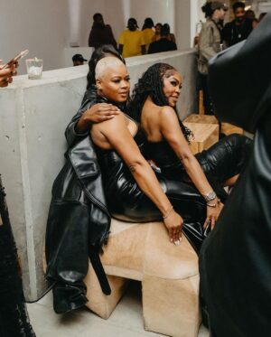 Claire Sulmers Instagram - #artbasel dispatch: even more fab photos have filed in from @teyanataylor ‘s 33rd birthday party @rickowensonline Miami featuring @nikkitaylor1234 @leomieanderson @tyrone_dylan @ecambage @lex_a_s @ash3nicole 💣
Cheers to #thebomblife #miamibeach baby🥂
📸 @insurgovisuals 
Look: @vchelabel / @kwameaduseionline 
#teyanataylor #rickowens #kwameadusei #clairesulmers