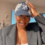 Claire Sulmers Instagram - Unboxing a @yankees embellished hat by @glitzzgalore ! Thank you @msbentleyy , rocking it today!! #bombaccessories #blackgirlmagic #blackgirlunboxing