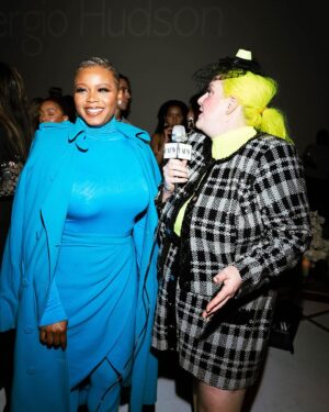 Claire Sulmers Instagram - About last night…celebrating @sergiohudson in @sergiohudsoncollection at @lafw 💣 #thebomblife #losangeles #lafw starring @ciarrap @bethannhardison @legendarydamon @margieplus #shannonthornton and @jackieaina 💣💣💣
Makeup: @makeupbylatrice 
📸 @directdevin #monochromatic #lafw #sergiohudson