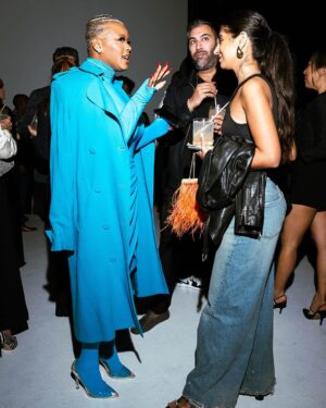 Claire Sulmers Instagram - About last night…celebrating @sergiohudson in @sergiohudsoncollection at @lafw 💣 #thebomblife #losangeles #lafw starring @ciarrap @bethannhardison @legendarydamon @margieplus #shannonthornton and @jackieaina 💣💣💣
Makeup: @makeupbylatrice 
📸 @directdevin #monochromatic #lafw #sergiohudson