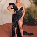 Claire Sulmers Instagram - Last night, I had the pleasure of attending the @15percentpledge gala, hosted by @emmagrede and @aurorajames for the first time in #losangeles ! With a dress code that called for #blacktieblackdesigner , I wore a gown by Nigerian 🇳🇬designer @matopeda.atelier , available @fashionbombdailyshop , our platform for emerging multicultural designers, and @jessicarichofficial sandals. This was my 3rd time attending the #15percentpledge gala, and it gets better and better every year. Kudos to #aurorajames and #emmagrede for helping to lead to change towards #diversityandinclusion in the #fashion and #beauty industries! Swipe for pix from the night featuring @kellyrowland, @elizabethwoods , @jordynwoods , @exquisitemo and @ariansimone ! #thebomblife is about #femaleempowerment —we all we got! Hair: @theshelbyswain Makeup: @beatbyburg 📸 @itsrobinlori for Getty Name some of your favorite #blackdesigners below 👇🏾👇🏾👇🏾 #clairesulmers #thebomblife #africatotheworld #moniquerodriguez #kellyrowland #ariansimone #fearless #blackgirlmagic #blackandkillingit To have me wear your brand to my next #redcarpet email book@clairesulmers.com💣