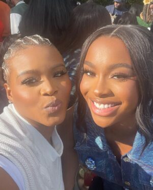 Claire Sulmers Instagram - I Love LA✨ Today, attended the @femmeitforward high tea event and was surrounded by beautiful Bombshells like @summerwalker @cocojones and my twin @sierranotciara from @readytolovetv (love that show). #thebomblife is about stepping outside and letting your light shine, even in the shade✨
Stay tuned for more #pregrammys fun!
Makeup: @beatbyburg 
Hair: @theshelbyswain 
Shades:  @styleeyesoptical #clairesulmers #thebomblife #fendi
*
*
*

#viral #explorepage #explorer #ootd #blackisbeautiful #blackgirllmagic #naturalchix #naturalhairjourney #fitsonpoint