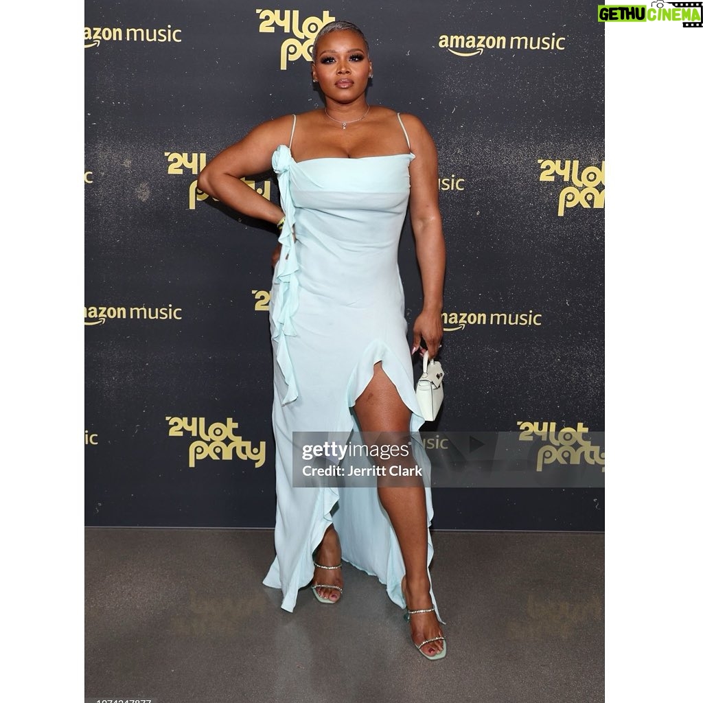 Claire Sulmers Instagram - Standing on business all 2024🗣️ Drop a 💣 if you are, too! I kicked off #grammyweekend festivities at an @amazonmusic event wearing a @revolve x @shop.afrm dress and @aminamuaddiofficial sandals✨ Shop my look at the link in bio and stay tuned for more #thebomblife moments from #grammyweek ! 📸 @amazon / Getty Thank you @purplephy27 dredog1911 for having me✨ #mint #grammys #revolve #aminamuaddi #thebomblife #clairesulmers Los Angeles, California