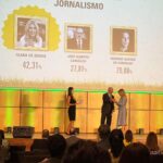 Clara de Sousa Instagram - Esta foi uma boa semana, com motivos de felicidade e gratidão, por várias razões. Uma delas… o prémio personalidade de excelência no jornalismo entregue pela @superbrandsportugal na quarta-feira, após votação do público. “Excelente notícia é deixar a nossa marca” lê-se na capa especial do livro que me entregaram. E eu acrescento que o maior património de um jornalista é a sua credibilidade, ou seja, ser uma marca de confiança. Por tudo, muito obrigada! 🙌 #superbrandsportugal #premios #jornalismo Lisbon, Portugal
