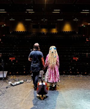 Clare Bowen Instagram - This whole full circle thing has me a bit lost for words. It’s an honour to bring my friends, my love, and the the music I’ve found on my adventures away, back to this place, where I learned so much, so many years ago. We’re just gunna drink it in with y’all, and make the joint glow tonight, Wollongong. Thank you for having us. Thank you for coming. Thank you for everything. 🌊💕✨

Also thank you @magnoliapearlclothing for the most fabulous tuxedo jacket, and everything else you’ve dressed me in for this tour. I always feel like the best version of me in your beautiful creations, and am eternally grateful. 🧵🤍💫✨

📷 @all_the_single_gradys 

#DharawalCountry #illawarra #southcoast #family #memories #baptismoffire #uow #clarebowen #brandonrobertyoung #timothyjamesbowen #imogenclark #ipac #americana #nashville #australia #countrymusic #bowenyoung #wollongong #altcountry #storyteller #magnoliapearl #slowfashion #love #allsaints