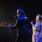 Clare Bowen Instagram - @clarembee in @magnoliapearlclothing & @brandonrobertyoung in @allsaints at the @theryman for the #NashvilleReunionTour. 🖤 Thank you for the most beautiful night. 🤍 📷 @catherinepowell #NashvilleReunionTour #clarebowen #brandonrobertyoung #bowenyoung #rymanauditorium #nashville #americana #love #magnoliapearl #allsaints #takamine #shure #duo #watertowine #us #motherchurch #soldout #kiss #leather #europeancotton #lagenlook #mori #maninblack Ryman Auditorium