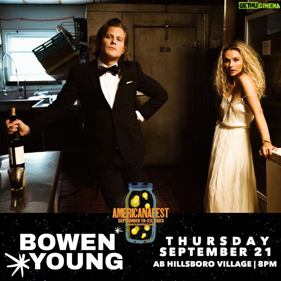 Clare Bowen Instagram - Our show AMERICANAFEST show at @anzieblue is this month! β¨π Tickets available at americanamusic.org! See you in Hillsboro Village! ππ€β¨ SHOWTIME: 8pm DOORS: 6pm 18+ shows One hour FREE parking in the garage below AB. #americanafest #abhillsborovillage #nashville #americana #bowenyoung #musicconference #musicfestival Anzie Blue