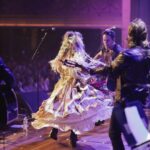 Clare Bowen Instagram - @magnoliapearlclothing was made to be danced in. 🤍 Thank you, @magnoliapearl for your beautiful creations. ✩₊˚.⋆☾⋆⁺₊✧✮ ⋆ ˚｡𖦹 ⋆｡°✩ 📷 @timothyjamesbowen #NashvilleReunionTour #magnoliapearl #spin #dance #jump #tambourine #clarebowen #bowenyoung #rymanauditorium #nashville #joy #silk #cotton #iwhipmyeverythingbackandforth Ryman Auditorium