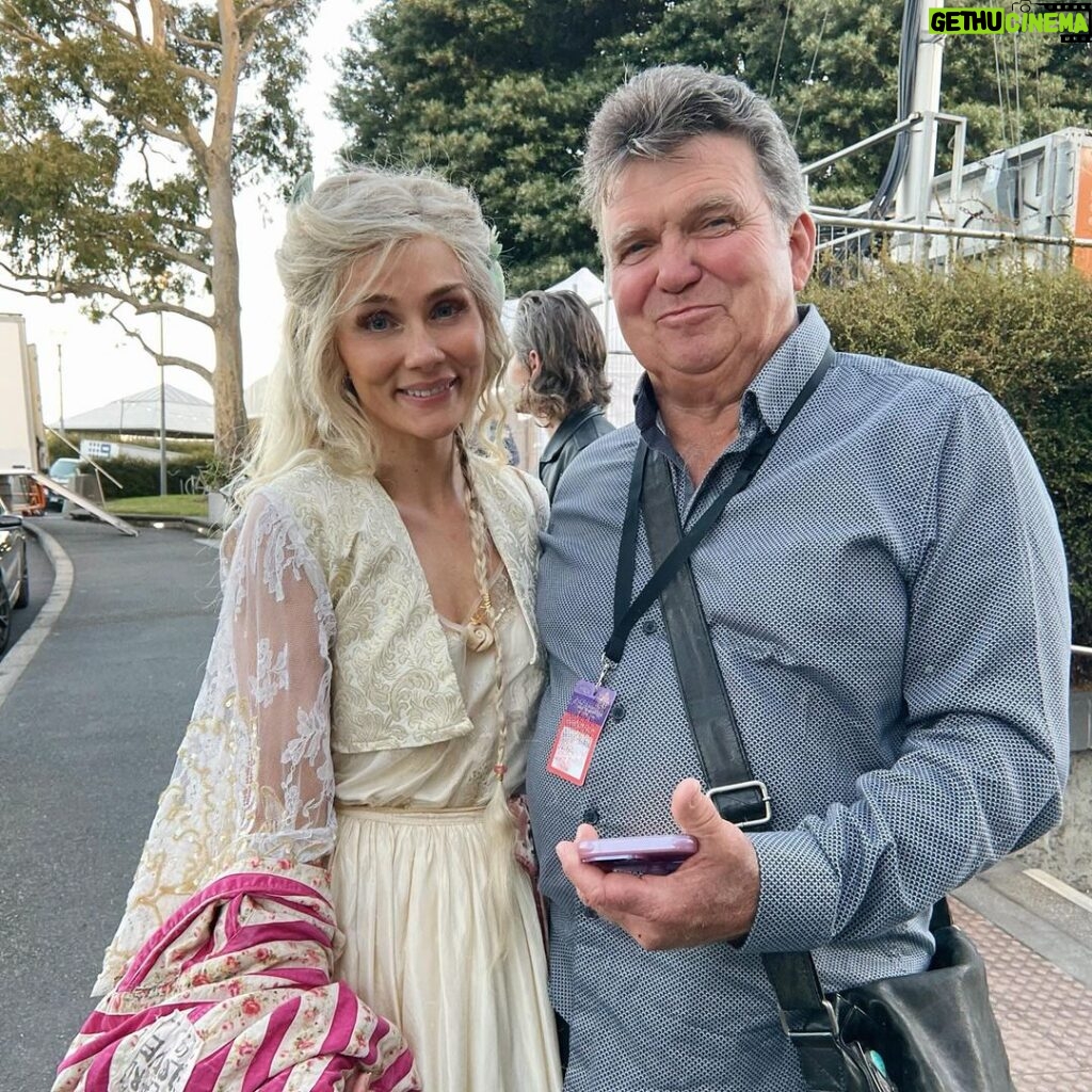 Clare Bowen Instagram - @carolsbycandlelight_aus rehearsal day behind the scenes chaos series. Also the day @brandonrobertyoung became best friends with the illustrious @themarciahines, and we deduced that @pattinewtonofficial came off the same (very limited edition) height production line as @dollyparton. 👯‍♀️✨ Thank you @harlowlovesdaisyofficial for Clare’s gorgeous rehearsal day ballgown! Nothing like a hand restored century old silk skirt to make a three hundred year old faerie feel extra everything.. ♥️🕯️✨ #carolsbycandlelight #visionaustralia #rehearsal #bts #harlowlovesdaisy #magnoliapearl #timothyjamesbowen #pattinewton #marciahines #clarebowen #brandonrobertyoung #bowenyoung #melbourne #nashville #chaos #allsaints #americana #countrymusic #christmas Sidney Myer Music Bowl