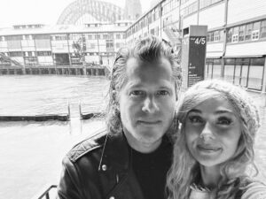 Clare Bowen Instagram - Press day. Past and the present happily crashing into each other. 🤍✨

#sydneytheatrecompany #sydneydancecompany #bowenyoung #clarebowen #brandonrobertyoung #tour #springawakening #americana #countrymusic #duo #love