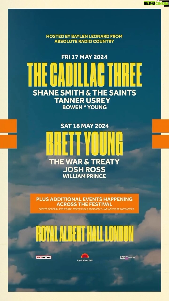Clare Bowen Instagram - Tickets for @highwaysfest are ON SALE NOW! Link in bio!πΎπ₯β¨ #highwaysfestival #bowenyoung #clarebowen #brandonrobertyoung #countrymusic #americana #livenation #nashville #london Royal Albert Hall