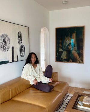 Clark Backo Instagram - It is Pride Month so I want to circle back to this very special piece by Kennedi Carter that I came across thanks to the wonderful Cierra Britton Gallery, which just so happens to be Queer Black Woman-owned!!!!! 
This piece makes my heart flutter and feel safe and loved every time I see it.