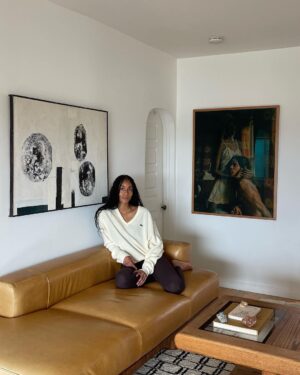 Clark Backo Instagram - It is Pride Month so I want to circle back to this very special piece by Kennedi Carter that I came across thanks to the wonderful Cierra Britton Gallery, which just so happens to be Queer Black Woman-owned!!!!! 
This piece makes my heart flutter and feel safe and loved every time I see it.
