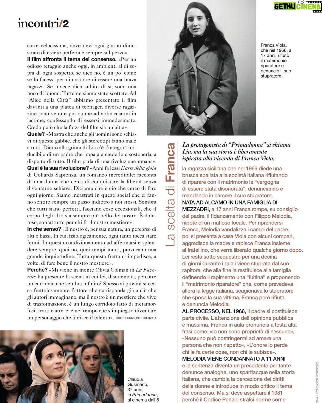 Claudia Gusmano Instagram - Grazie ❤️ @donnamoderna Direttrice Maria Elena Viola @me__viola Intervista di Ilaria Solari @ilasolari Foto di Fabia Rodi @fabia_rodi Press @andreasmercante @edoardoa Primadonna dall’8 Marzo al cinema ❤️