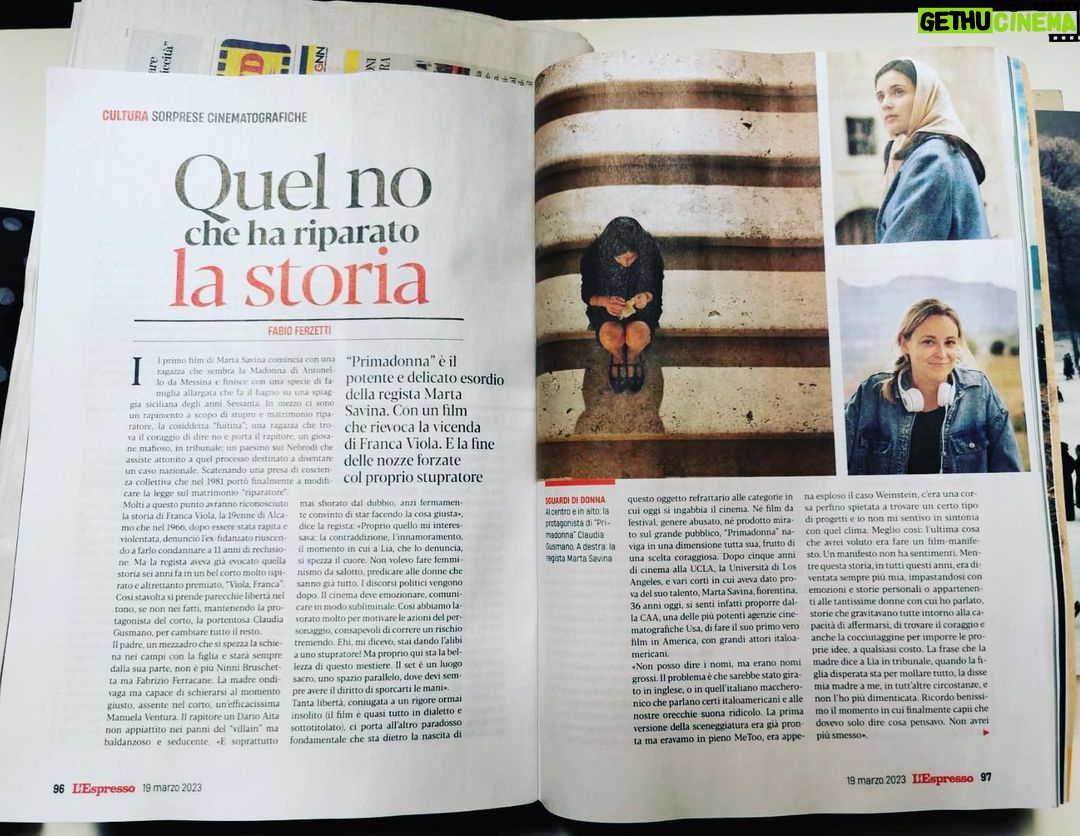 Claudia Gusmano Instagram - Very proud ❤️ @themartasav @virgivalsecchi @espressosettimanale