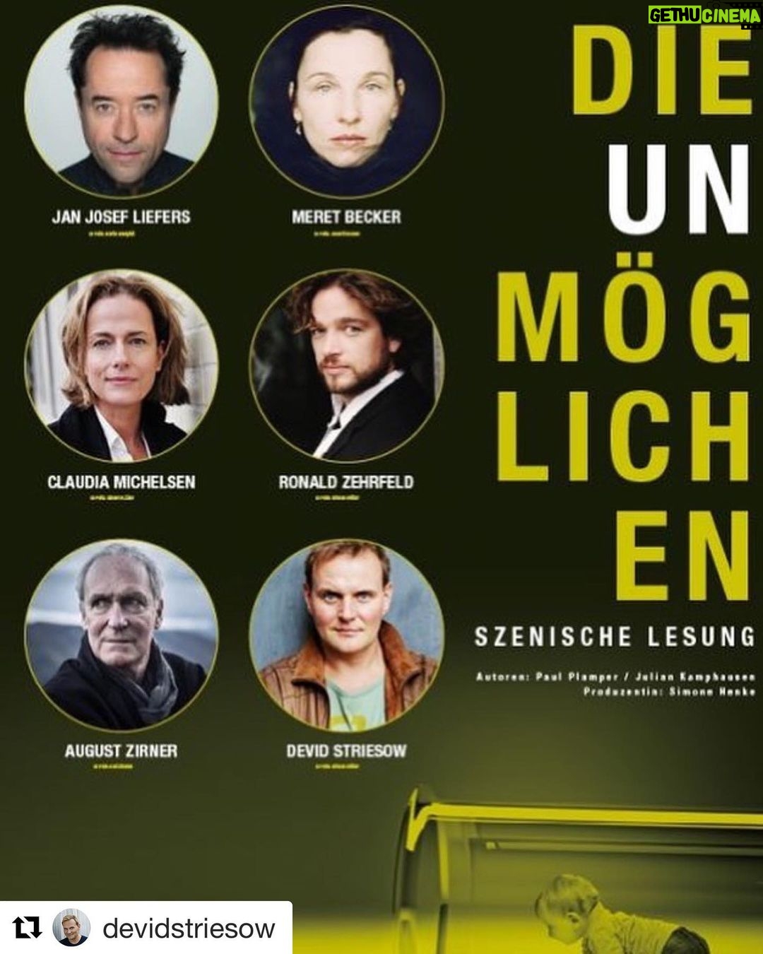 Claudia Michelsen Instagram - Am 11.6. in der Wiener Stadthalle und am 12.6. in Berlin im Admiralspalast.. wenn ihr Lust habt🤓 @meret.becker @simone.henke @janjosefliefers @devidstriesow @ronaldzehrfeld #august zirner ✨#thomasloibl #matthiasköberlin
