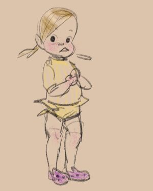 Clio Chiang Instagram - Sketches of O with @shiyoon83 ‘s new story brushes! Photoshop is fun to draw in again! #photoshop #toddlerlife #sketches