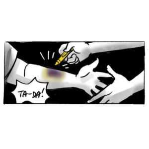 Clio Chiang Instagram - Worming out of practice since 1989. #beefnoodlesoup #comic #bruises