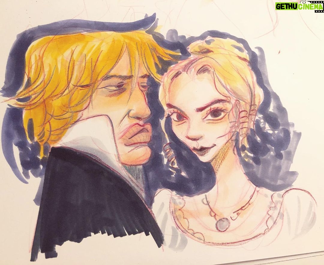 Clio Chiang - 811 Likes - Emma & Mr. Flappy Worm Lips. Was pretty but will not replace Clueless for meeeee #emma #janeausten #copic #coloredpencil