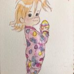 Clio Chiang Instagram - Hope you all had a hoppy easter! Ours resulted in a terrible, no good, really bad sugar crash. Also, I ripped some paper from trying to remove masking fluid, which I still don’t know how to use. Is masking fluid supposed to smell like rotting fish? #toddlerlife #easter #ink #graphite
