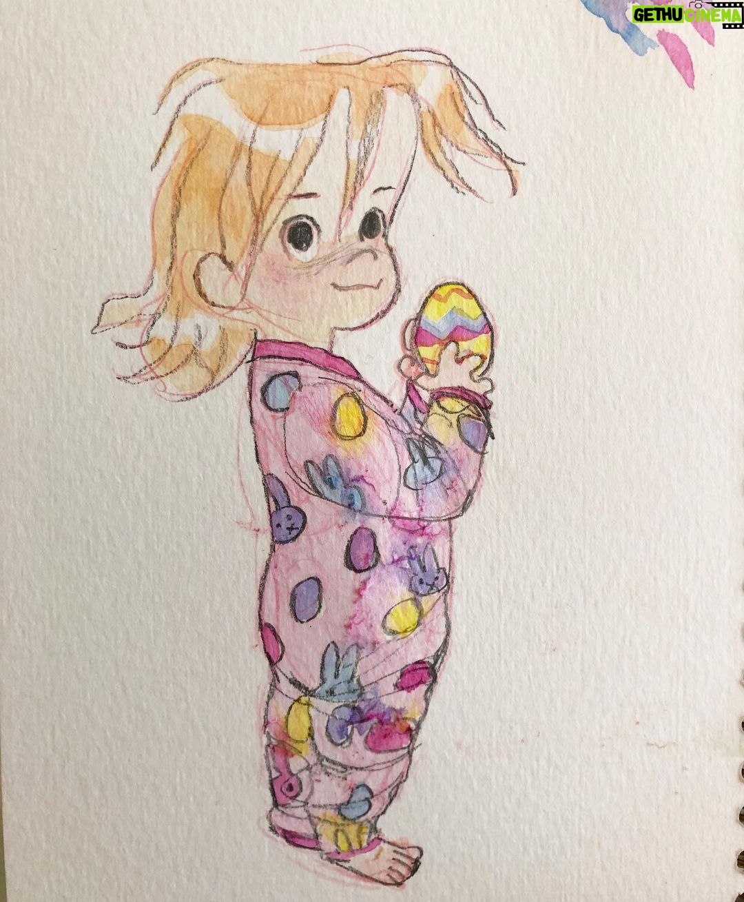 Clio Chiang - 1.1K Likes - Hope you all had a hoppy easter! Ours resulted in a terrible, no good, really bad sugar crash. Also, I ripped some paper from trying to remove masking fluid, which I still don’t know how to use. Is masking fluid supposed to smell like rotting fish? #toddlerlife #easter #ink #graphite