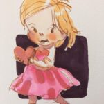 Clio Chiang Instagram - Happy heart day with all the clashing shades of pink! #copic #sketch #ink #mossery #toddlerlife #valentines