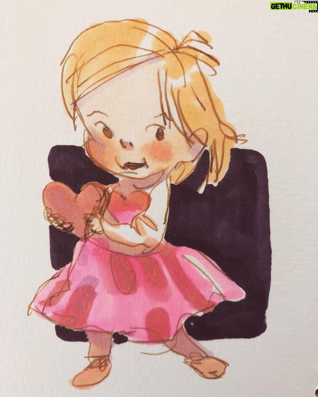 Clio Chiang Instagram - Happy heart day with all the clashing shades of pink! #copic #sketch #ink #mossery #toddlerlife #valentines