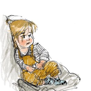 Clio Chiang Instagram - Watching TV #toddlerlife #doodle #procreate #sketch