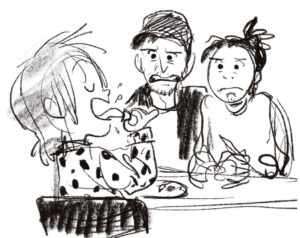 Clio Chiang Instagram - O INHALED two pats of butter at lunch today before we could stop her. If you’re gonna be binging saturated fats, may as well do it while your body is new... #toddlerlife #butter #gross #procreate #dalenchallenge