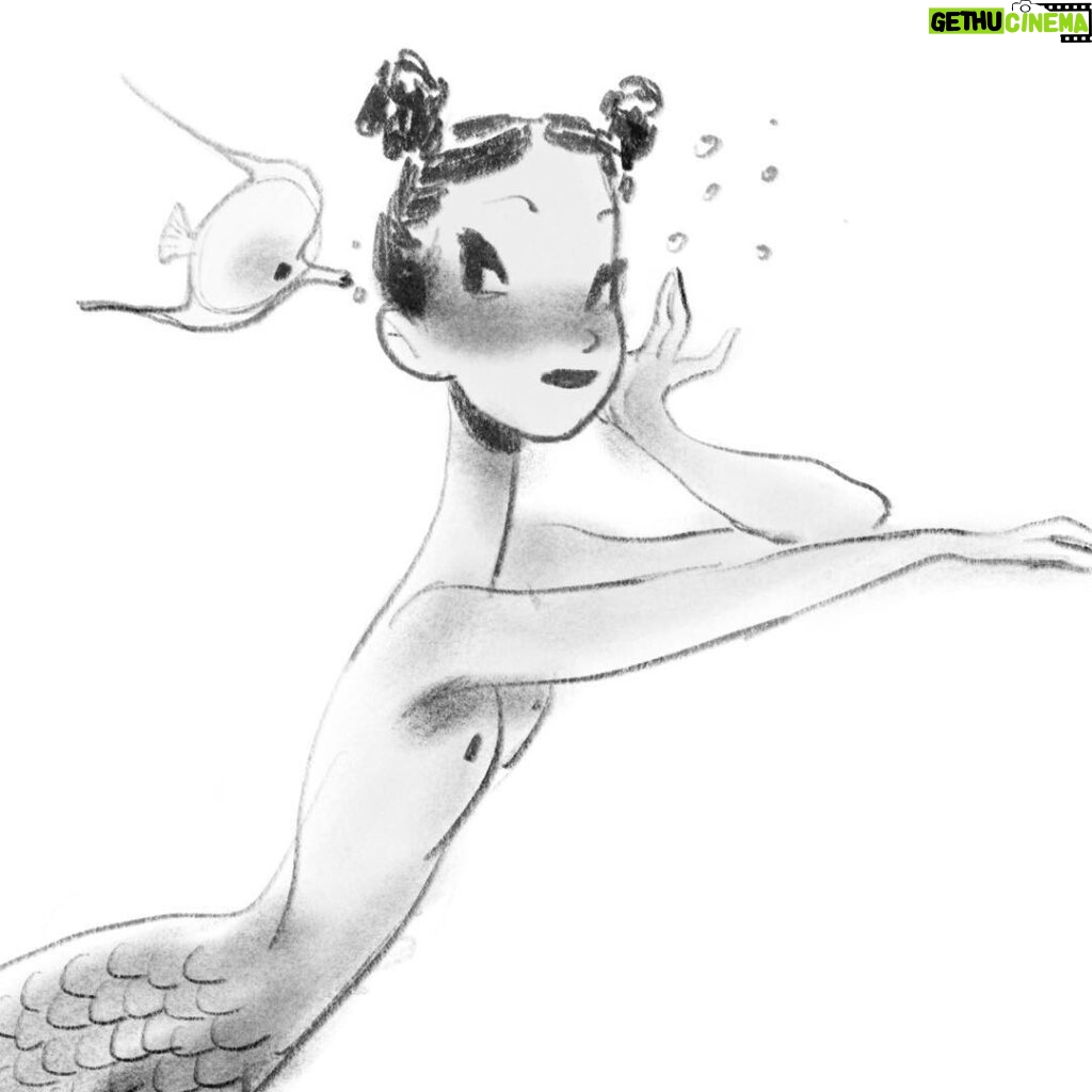 Clio Chiang Instagram - Dusty mermaid drawing #sketch #mermaid #fish #procreate #dalenchallenge