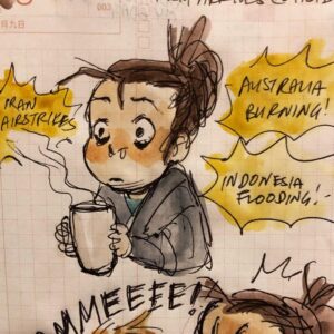 Clio Chiang Instagram - The state of today. #toddlerlife #hobonichi #momlife #ballpoint #watercolor #dalenchallenge #LETMEFRETINPEACE