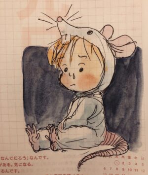Clio Chiang Instagram - Happy new year everyone! Sorry for the lame drawing; everyone’s sick/infected in this household. Nowhere to go but up for 2020... Also, this is my 5th year with the #hobonichi! #hobonichi2020 #ballpoint #watercolor #dalenchallenge