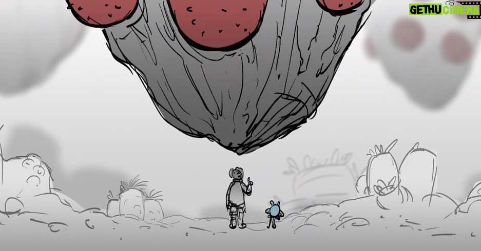 Clio Chiang Instagram - One of my fave moments to board on #strangeworld, Splat leading Ethan to his doom but is won over by his compassion. ❤️ #ethanclade #splat #storyboard