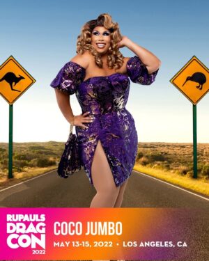 Coco Jumbo Instagram - OH MY GOOD GAY GIRLY GOD YOU GUYS!!
Dreams are coming true and JUMBO is going international!!! 💜💜💜 See you at @rupaulsdragcon in LOS ANGELES May 2022, snatch your #DragCon tickets today! 🏁