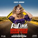 Coco Jumbo Instagram – Not long now until the cast of #DragRaceDownUnder take to the stage! This September The Official Season 1 Tour will be coming to a city near you!! presented by @worldofwonder and @vossevents 🇦🇺🇳🇿
On sale now at VossEvents.com 💜💜💜