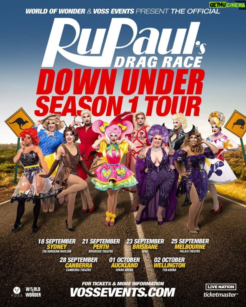 Coco Jumbo Instagram - 💜 Get ready to watch me and my Down Under sisters slay the stage this September in The Official #DragRaceDownUnder Season 1 Tour, presented by @worldofwonder and @vossevents 🇦🇺🇳🇿 Presale Friday 21 May at 12PM AEST. Sign-up for access at VossEvents.com.