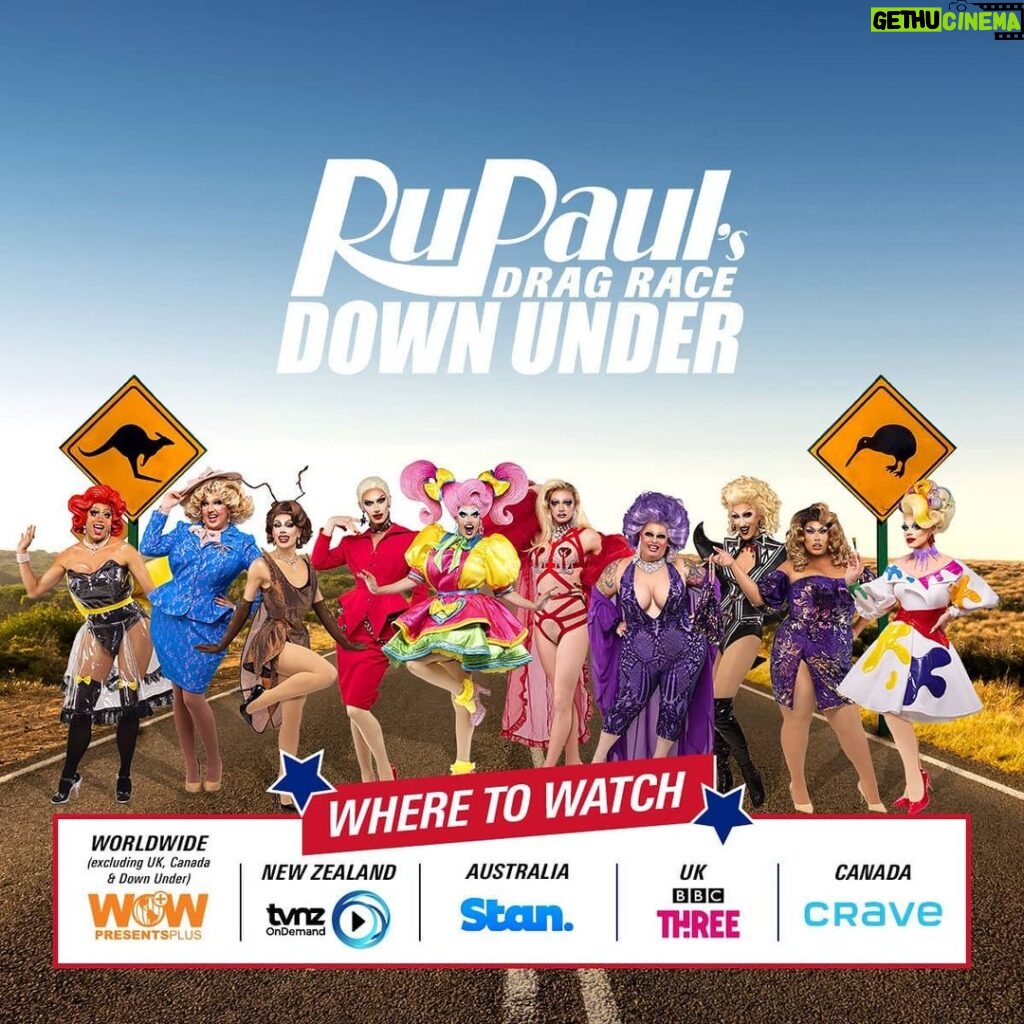 Coco Jumbo Instagram - :  Here's where you can watch #DragRaceDownUnder 🏁 👑 On @wowpresentsplus worldwide (excluding Canada, UK, and Down Under), @tvnz.official in New Zealand, @stanaustralia in Australia, @cravecanada in Canada, & @bbcthree in the UK ✨