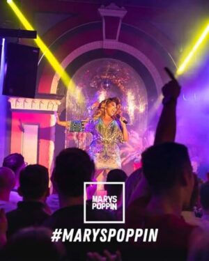 Coco Jumbo Instagram - I had soo much fun at @maryspoppinbar what a stunning venue thank you again for having me!!! 💜 ☂️