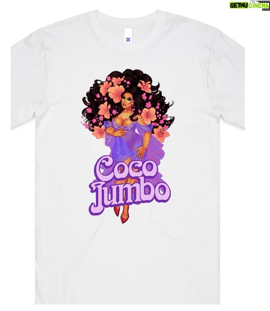 Coco Jumbo Instagram - My merch is HERE just in time for the premiere of Drag Race Down Under 🏁 Head to @merchmother or follow the link in my bio and treat yourself!! Illustrations are by the incredible @dannydax AND @artofmicahsouza 💜💜💜 Theres more to come so watch this space!!