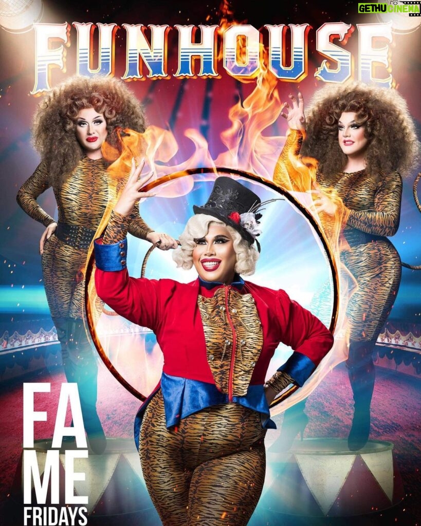 Coco Jumbo Instagram - “FUNHOUSE” 🎪 Premiers at @fame.fridays staring @charismabelle @carmen.geddit and myself showtime is at 130am you don’t want to miss it!! 🎪 Poster by @lozich ✨ Costumes by @anniemationcreations 💃