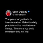 Colin O'Brady Instagram - A Thanksgiving reminder. 🙏🏼 The beautiful thing about gratitude is that it's with us all the time — we just have to be conscious of it. Once you allow yourself to be grateful, the world starts to look a little bit different. You start to feel different. You start to act different. Be grateful, not just today, but every day. And your wellbeing will begin to change.
