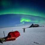 Colin O'Brady Instagram - PEAK LIFE MOMENT!! This photo is unedited. Just the two of us alone on the glacier in Iceland, @drjonkedski and I got out of our tent and we’re greeted by the most spectacular show of the Northern Lights under a full moon. I can’t remember the last time I have been this lit up. I was running around in the snow like a kid on Christmas in complete awe of the moment. When was the last time you felt awe? 👇 📷 @drjonkedski Langjökull Glacier, Iceland