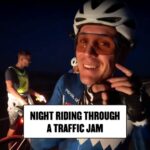 Colin O'Brady Instagram - Our first bout of night riding was last night!! 🚴🏼‍♂️ I got caught in a traffic jam full of semi trucks at 10pm. @squnge almost lulled himself to sleep on the gentle rolling hills during a 3 hour shift. Temps dropped as we crossed the border from California to Arizona at 5am. Just over 300 miles in as the sun rose… 19 hours in now (8am PT on Friday morning) and almost 40% of the way there. The night requires some digging, but spirits are high high high. Rolling into another big day as we cross AZ! Let’s go!! 🚀 🎥 @pranalens